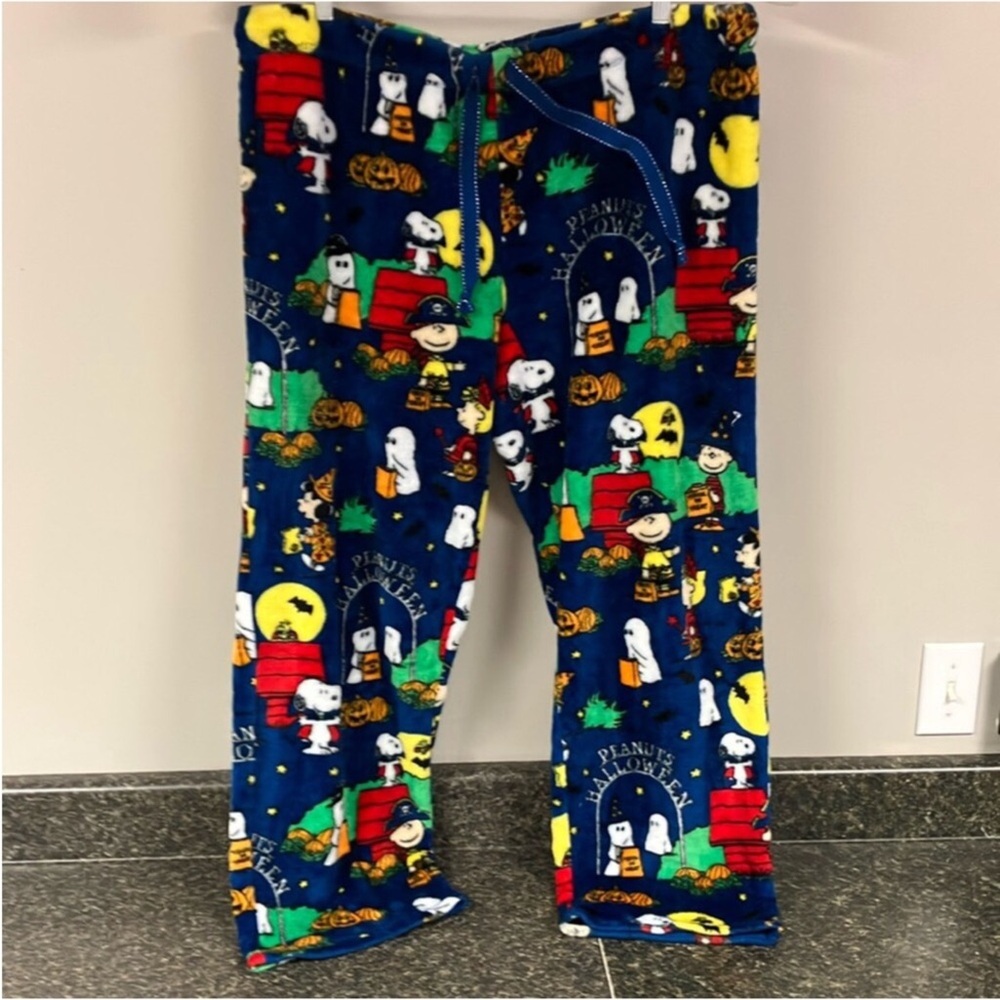 peanuts Charlie Brown plush pajama pants 2x